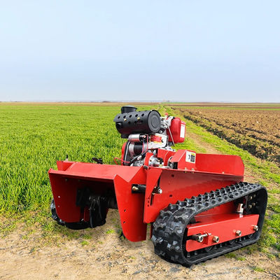 다기능 원격 제어 크롤러 잔디 깎기 1200mm 너비 플레일 깎기 12HP