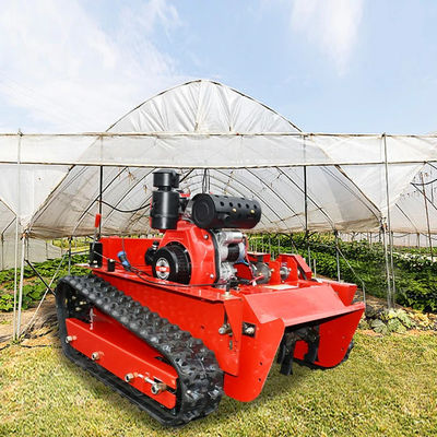 다기능 원격 제어 크롤러 잔디 깎기 1200mm 너비 플레일 깎기 12HP