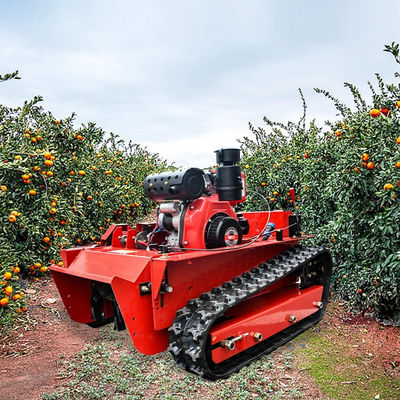 다기능 원격 제어 크롤러 잔디 깎기 1200mm 너비 플레일 깎기 12HP