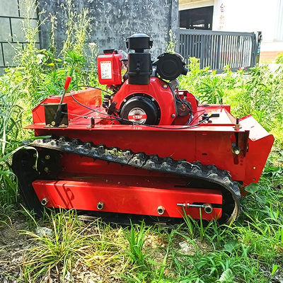 다기능 원격 제어 크롤러 잔디 깎기 1200mm 너비 플레일 깎기 12HP
